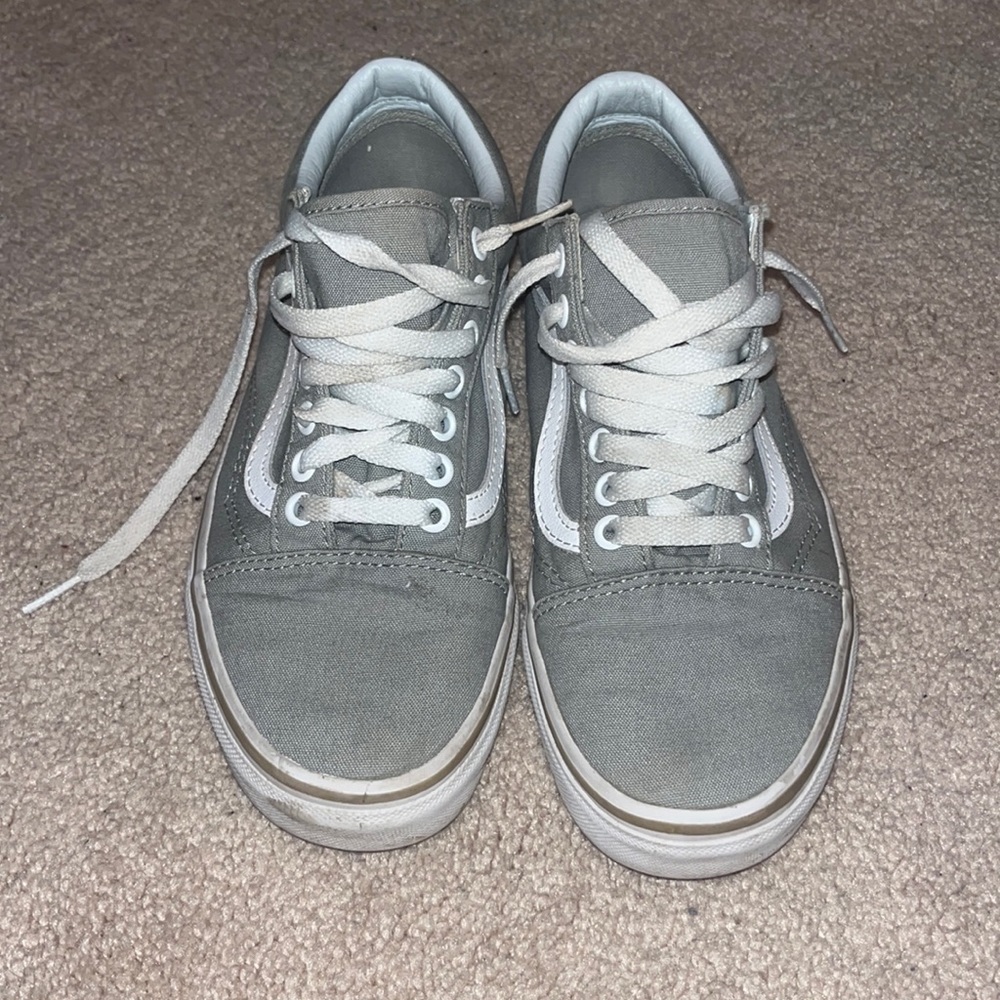 Grey lace up Vans. Womens 8, mens 6.5